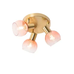 QAZQA opbouwspots vidro roze e14