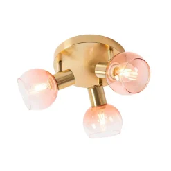 QAZQA opbouwspots vidro roze e14