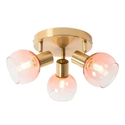 QAZQA opbouwspots vidro roze e14