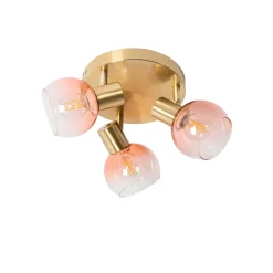 QAZQA opbouwspots vidro roze e14