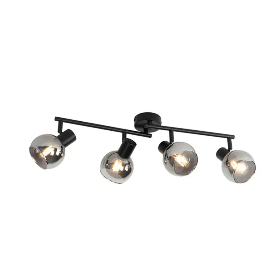 QAZQA opbouwspots vidro zwart e14