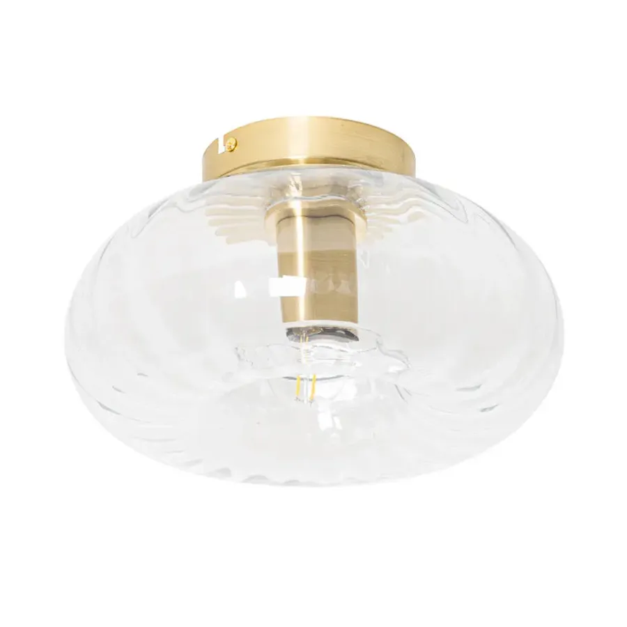 QAZQA plafondlampen ayesha goudkleurig e27