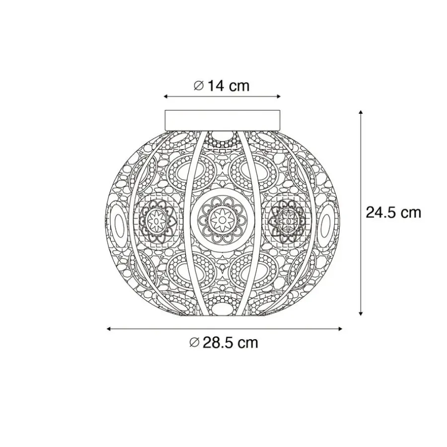 Plafondlampen-QAZQA plafondlampen baloo groen e27