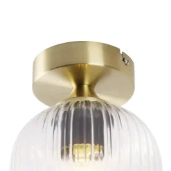 Plafondlampen-QAZQA plafondlampen banci goudkleurig e27