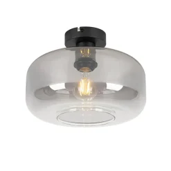 QAZQA plafondlampen bizle grijs e27