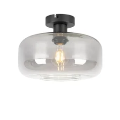 QAZQA plafondlampen bizle grijs e27