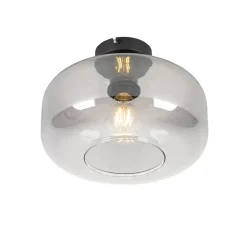 QAZQA plafondlampen bizle grijs e27