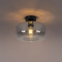 QAZQA plafondlampen bizle grijs e27