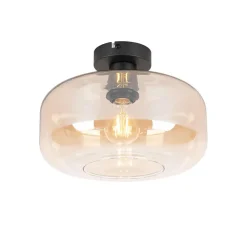 Plafondlampen-QAZQA plafondlampen bizle beige e27