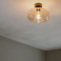 Plafondlampen-QAZQA plafondlampen bizle beige e27