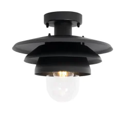 Buitenverlichting-QAZQA plafondlampen buiten morty zwart e27