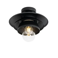 Buitenverlichting-QAZQA plafondlampen buiten morty zwart e27