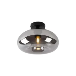 Plafondlampen-QAZQA plafondlampen busa zwart e27