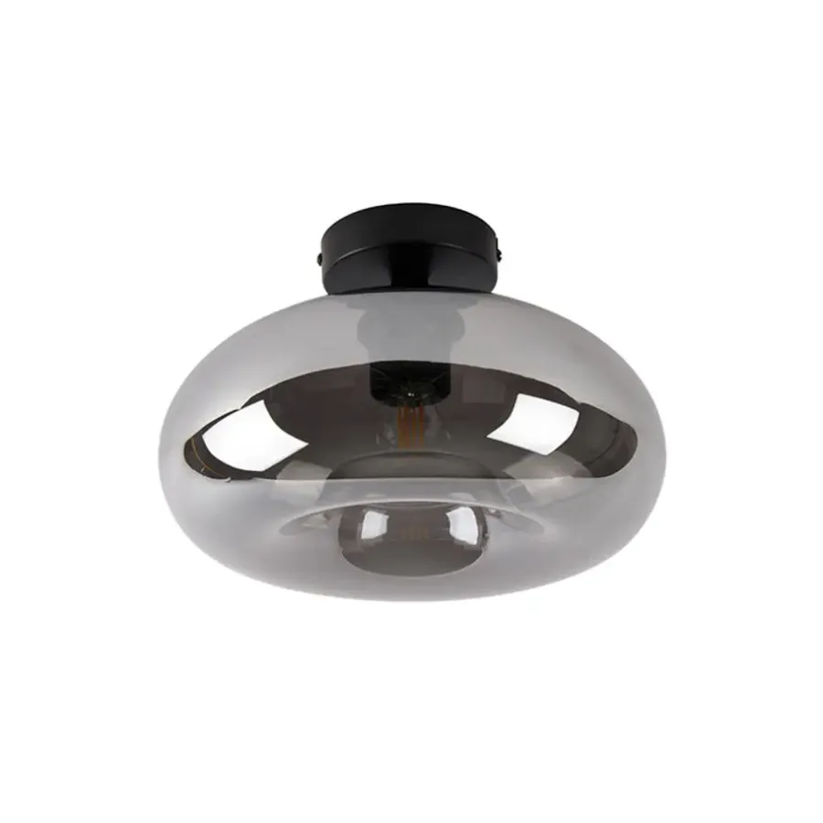 Plafondlampen-QAZQA plafondlampen busa zwart e27