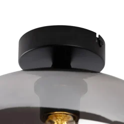Plafondlampen-QAZQA plafondlampen busa zwart e27