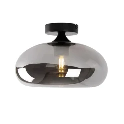 Plafondlampen-QAZQA plafondlampen busa zwart e27