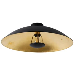 QAZQA plafondlampen emilienne zwart e27