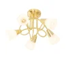 QAZQA plafondlampen inez goudkleurig e14