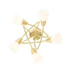 QAZQA plafondlampen inez goudkleurig e14