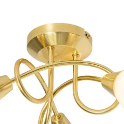Plafondlampen-QAZQA plafondlampen inez goudkleurig e14