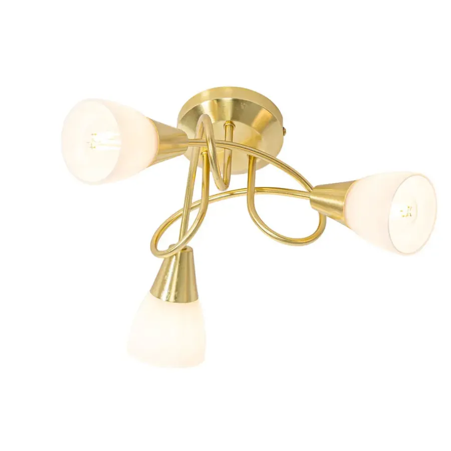 Plafondlampen-QAZQA plafondlampen inez goudkleurig e14