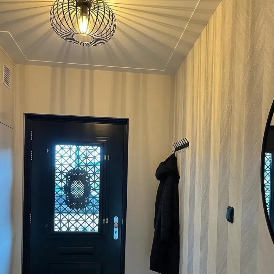 QAZQA plafondlampen johanna zwart e27
