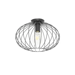 Plafondlampen-QAZQA plafondlampen margarita zwart e27