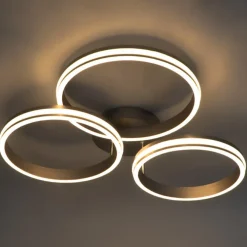 Plafondlampen-QAZQA plafondlampen navara zilverkleurig geïntegreerde led
