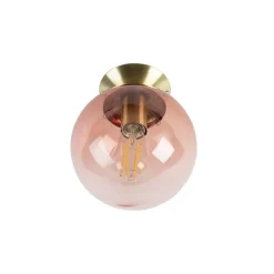 Plafondlampen-QAZQA plafondlampen pallon roze e27