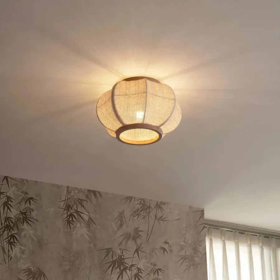 Plafondlampen-QAZQA plafondlampen rob crème e27