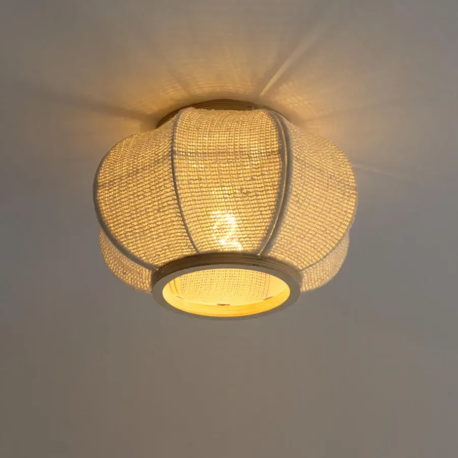 Plafondlampen-QAZQA plafondlampen rob crème e27