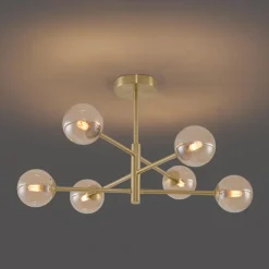 Plafondlampen-QAZQA plafondlampen ryan goudkleurig g9