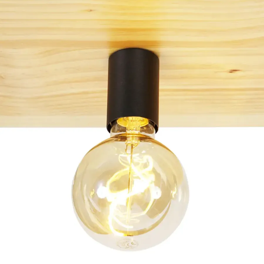 Plafondlampen-QAZQA plafondlampen shelf zwart e27