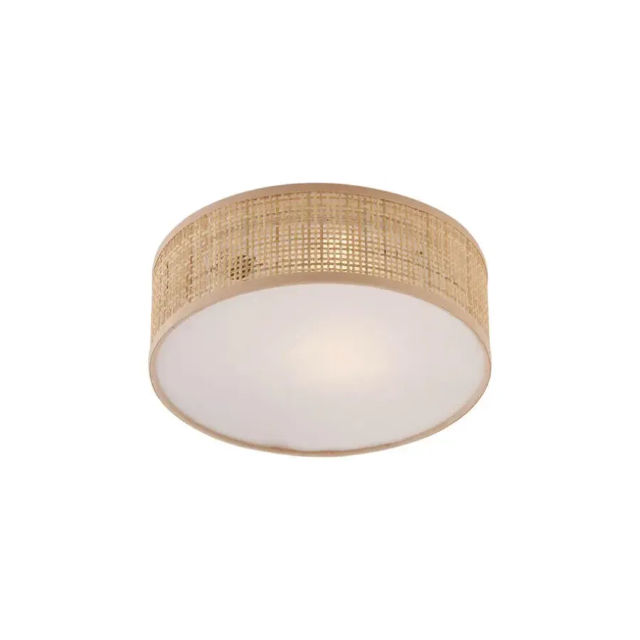 Plafondlampen-QAZQA plafondlampen trammy crème e27
