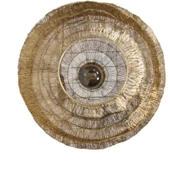 QAZQA plafondlampen vadi goudkleurig e27