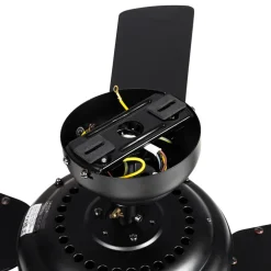 QAZQA plafondventilatoren mistral zwart e14