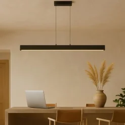 QAZQA Professional hanglampen keane zwart geïntegreerde led