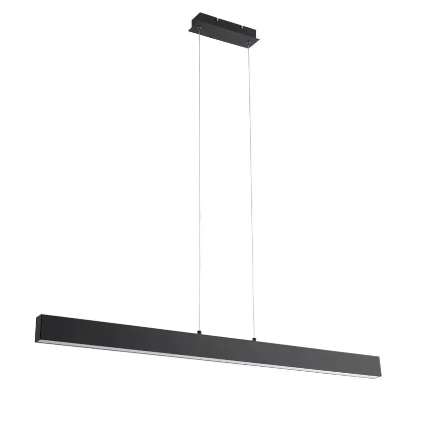 QAZQA Professional hanglampen keane zwart geïntegreerde led