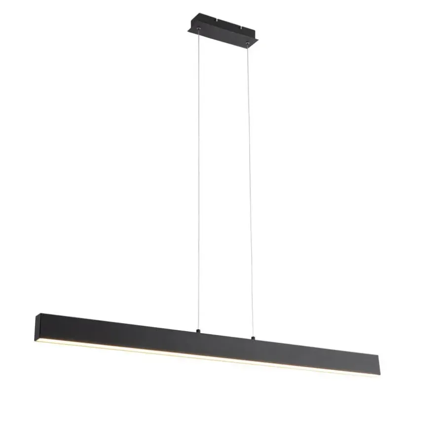 QAZQA Professional hanglampen keane zwart geïntegreerde led