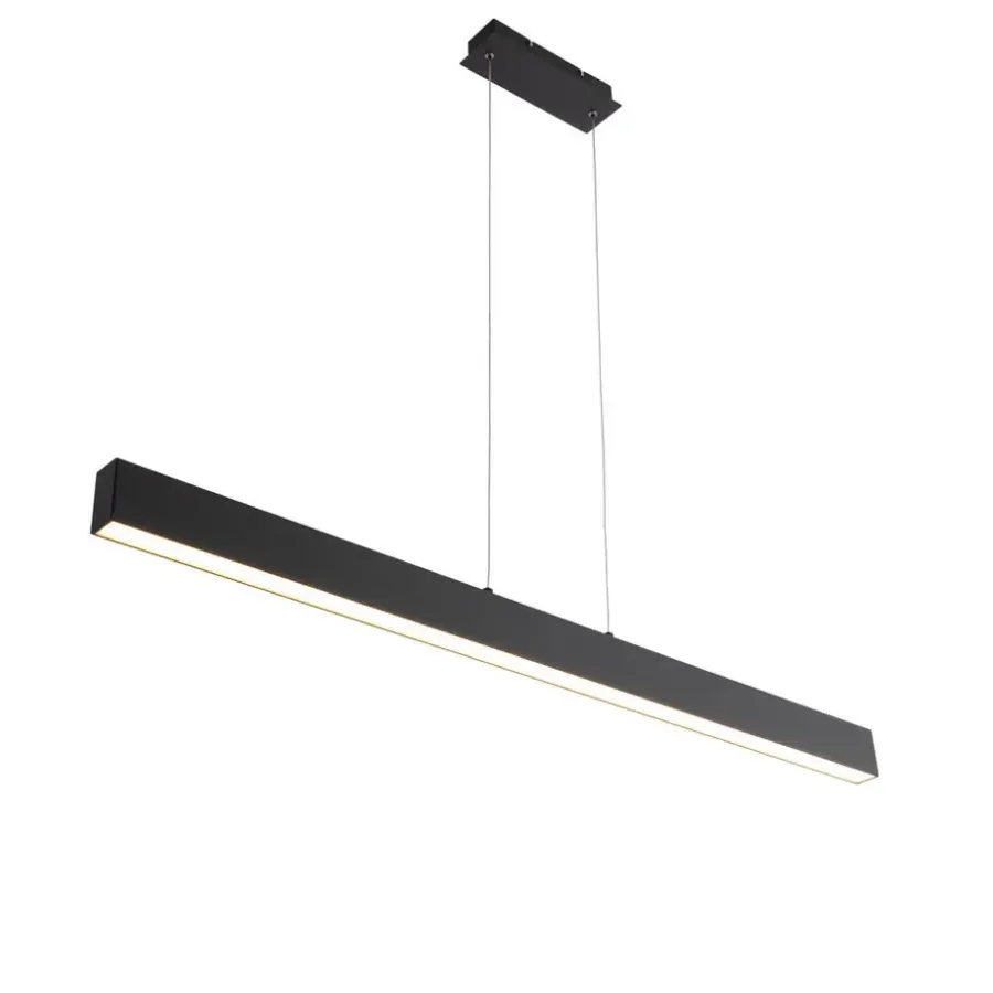 QAZQA Professional hanglampen keane zwart geïntegreerde led