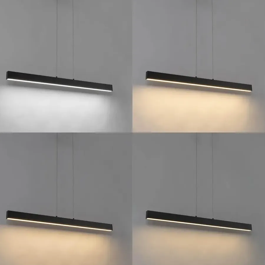 QAZQA Professional hanglampen keane zwart geïntegreerde led
