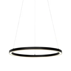 QAZQA Professional hanglampen girello zwart geïntegreerde led