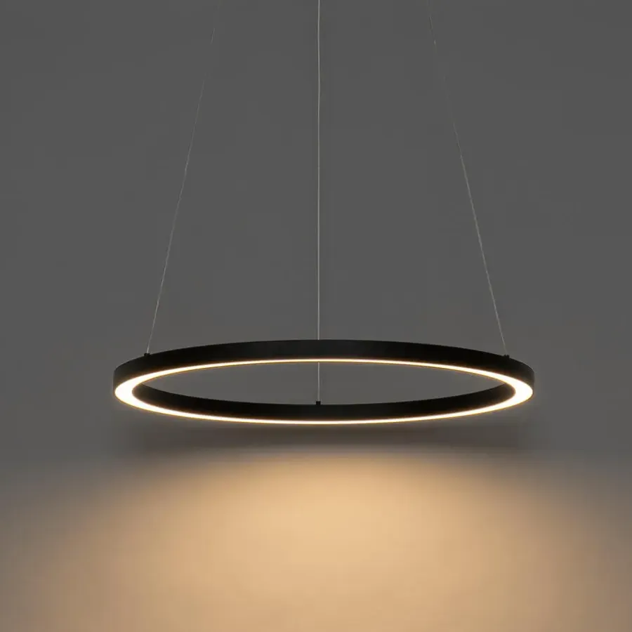 QAZQA Professional hanglampen girello zwart geïntegreerde led