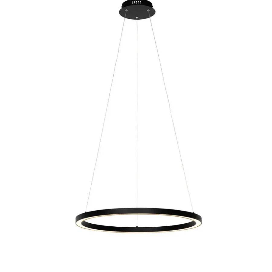 QAZQA Professional hanglampen girello zwart geïntegreerde led