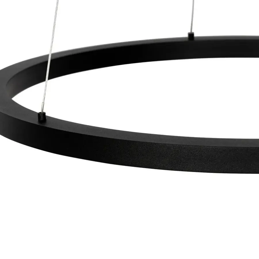 QAZQA Professional hanglampen girello zwart geïntegreerde led
