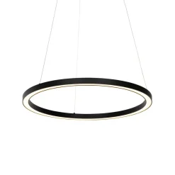 QAZQA Professional hanglampen girello zwart geïntegreerde led