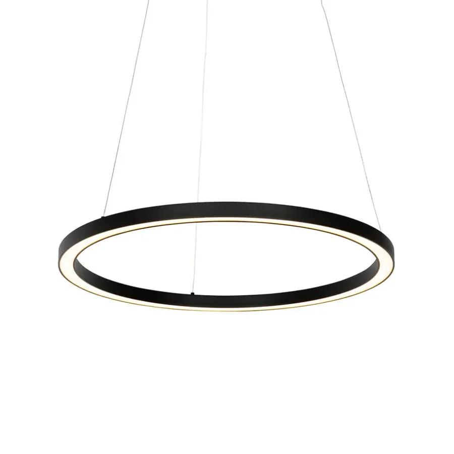QAZQA Professional hanglampen girello zwart geïntegreerde led