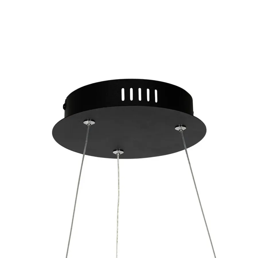 QAZQA Professional hanglampen girello zwart geïntegreerde led