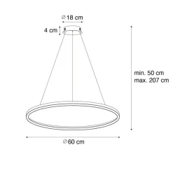Hanglampen-QAZQA Professional hanglampen girello goudkleurig geïntegreerde led