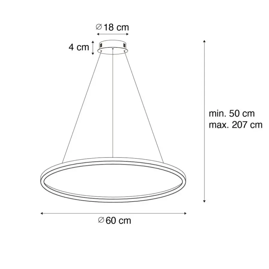 Hanglampen-QAZQA Professional hanglampen girello goudkleurig geïntegreerde led